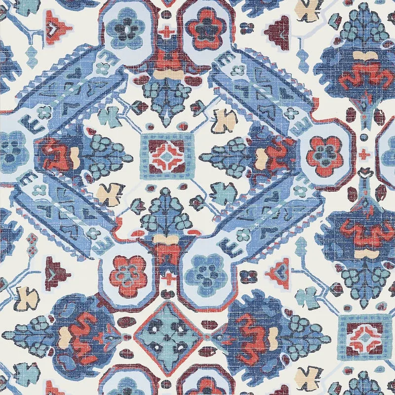 Persian Carpet Blue and White Thibaut wallpaper by Wallpaper Twins