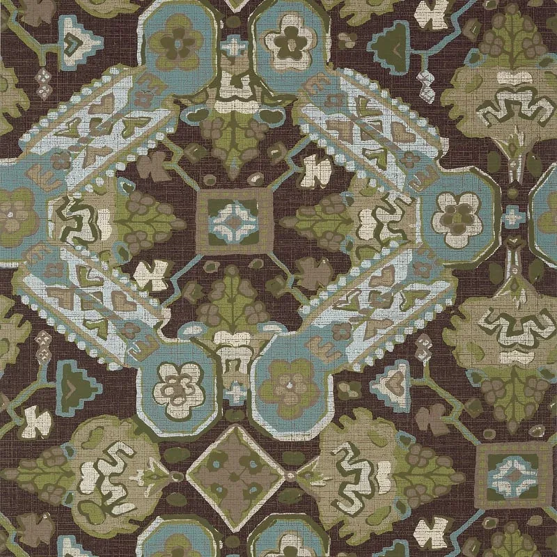 Persian Carpet Brown Thibaut wallpaper by Wallpaper Twins