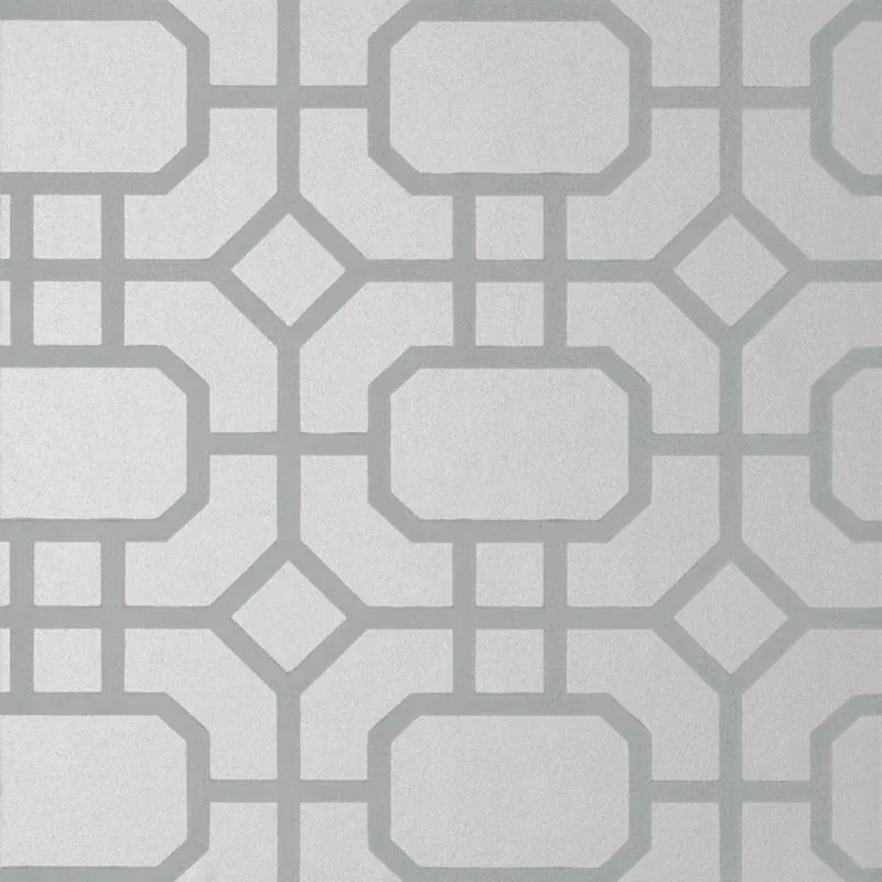 Portier Flock Grey on Silver Thibaut wallpaper by Wallpaper Twins