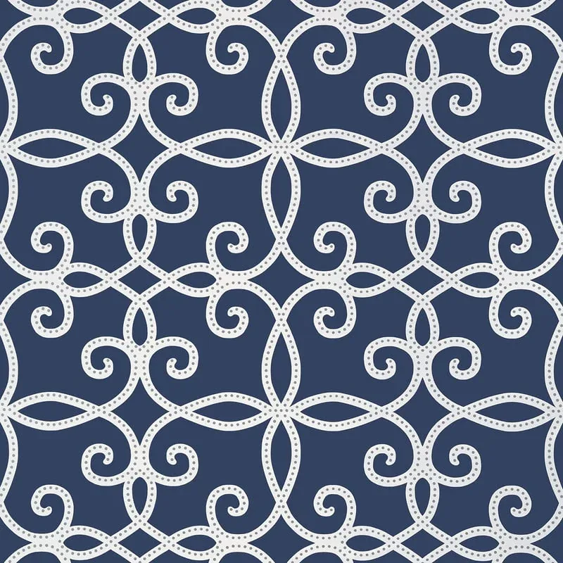 Kendall Navy Thibaut wallpaper by Wallpaper Twins