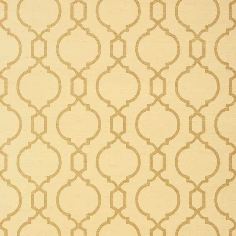 Cortney Metallic Gold on Beige Thibaut wallpaper by Wallpaper Twins