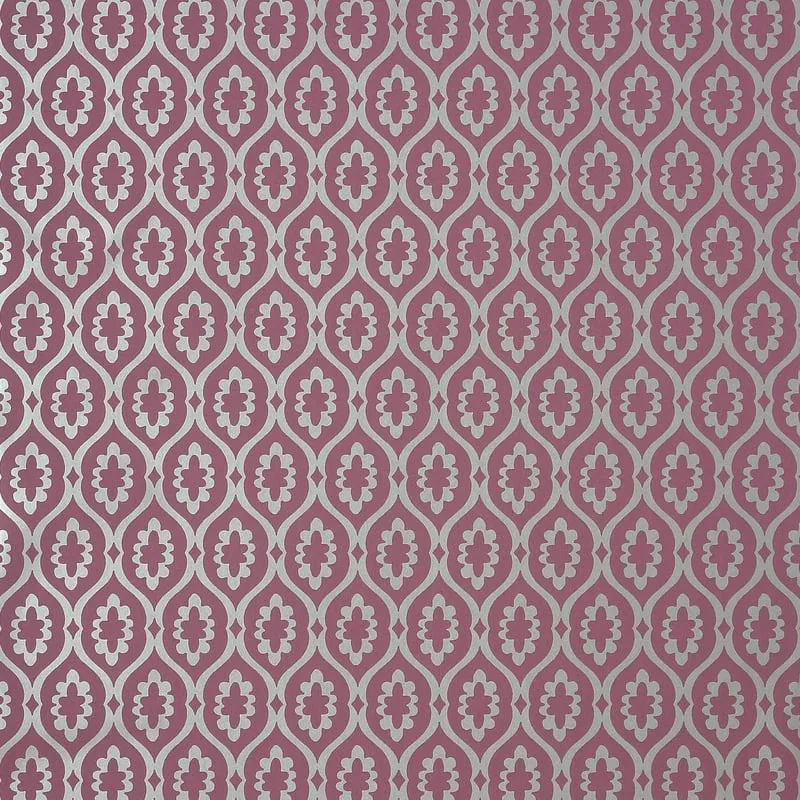 Lucas Plum on Metallic Silver Thibaut wallpaper by Wallpaper Twins
