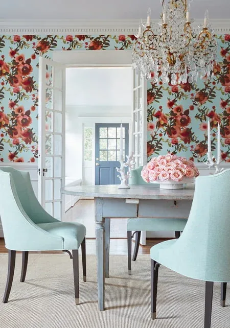 T13086 | Open Spaces - Aqua and Coral room view