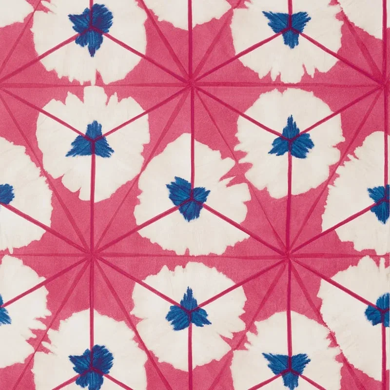 Sunburst Pink and Blue Thibaut wallpaper by Wallpaper Twins