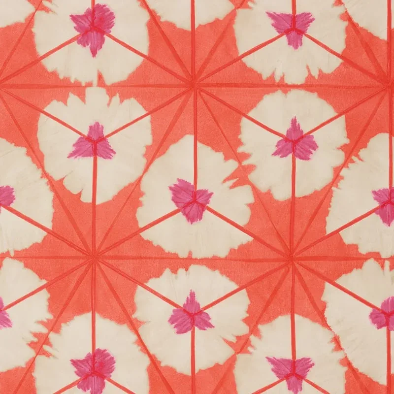 Sunburst Pink and Coral Thibaut wallpaper by Wallpaper Twins