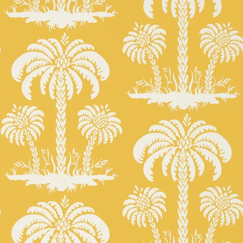 Palm Island Yellow Thibaut wallpaper by Wallpaper Twins