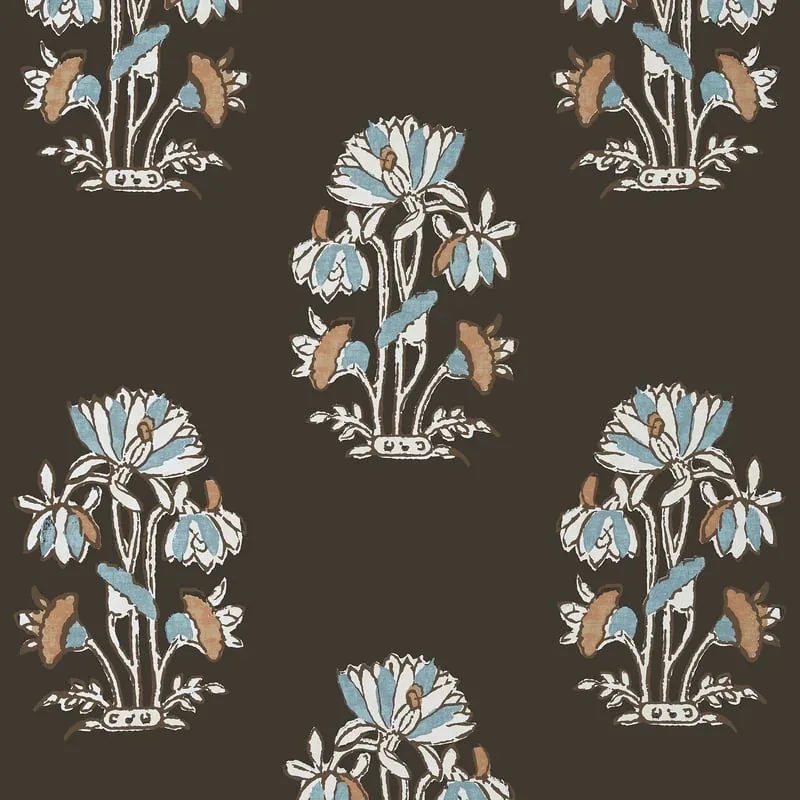 Lily Flower Black Thibaut wallpaper by Wallpaper Twins