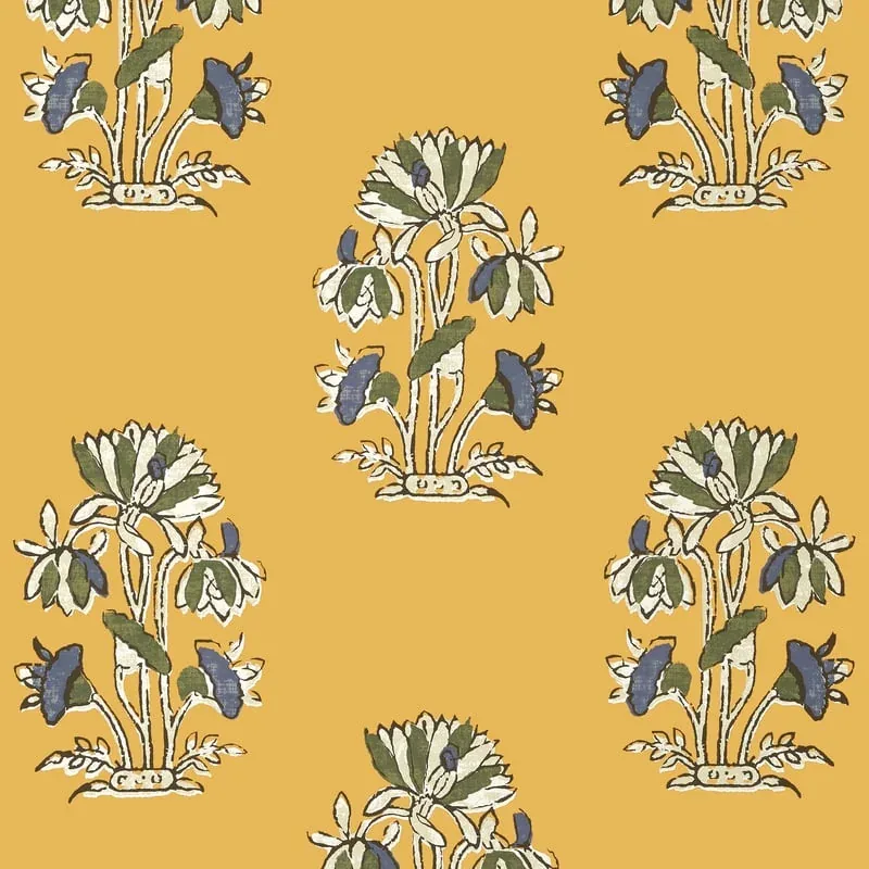 Lily Flower Harvest Gold Thibaut wallpaper by Wallpaper Twins