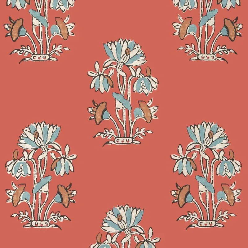 Lily Flower Coral Thibaut wallpaper by Wallpaper Twins