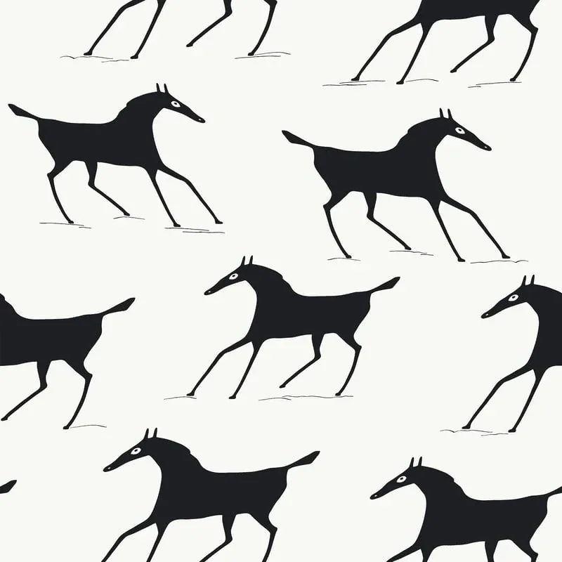 Marlborough Downs Black and White Thibaut wallpaper by Wallpaper Twins