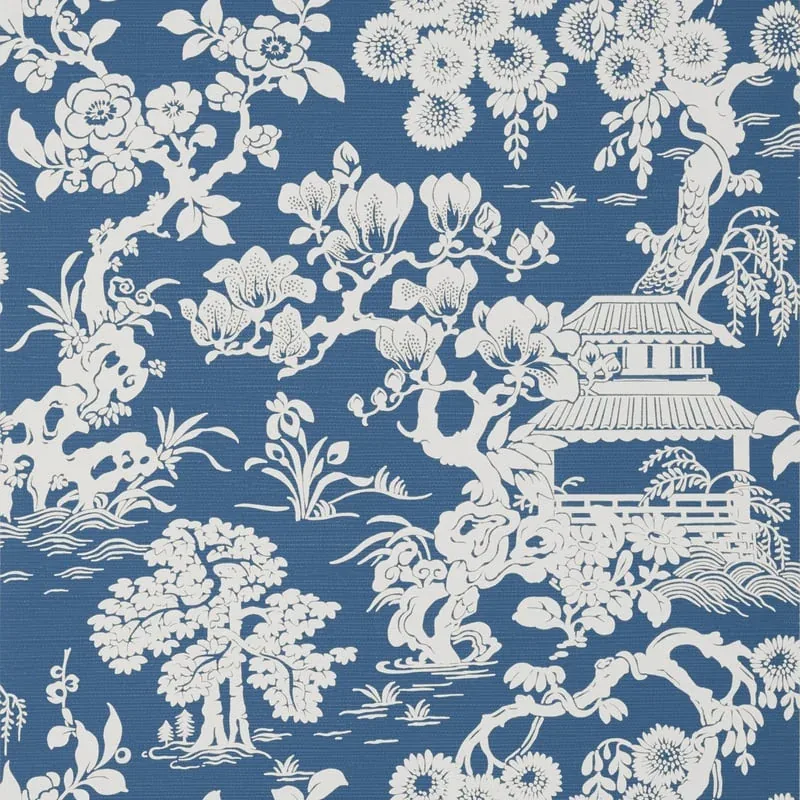 Japanese Garden Wedgewood Thibaut wallpaper by Wallpaper Twins