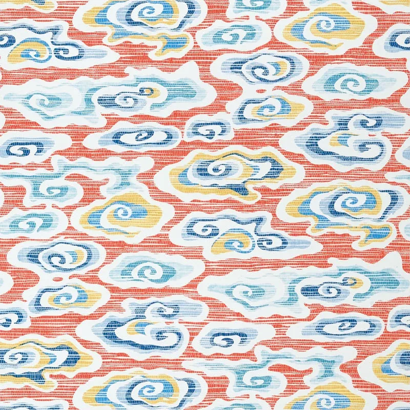 Clear Clouds Coral Thibaut wallpaper by Wallpaper Twins