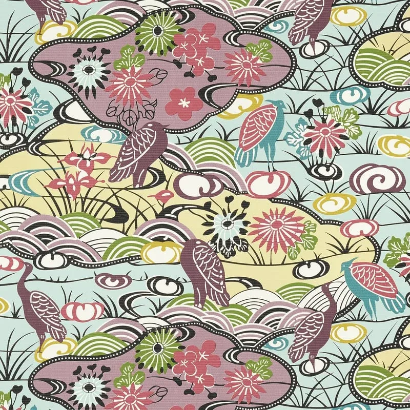 Heron Stream Multi Thibaut wallpaper by Wallpaper Twins