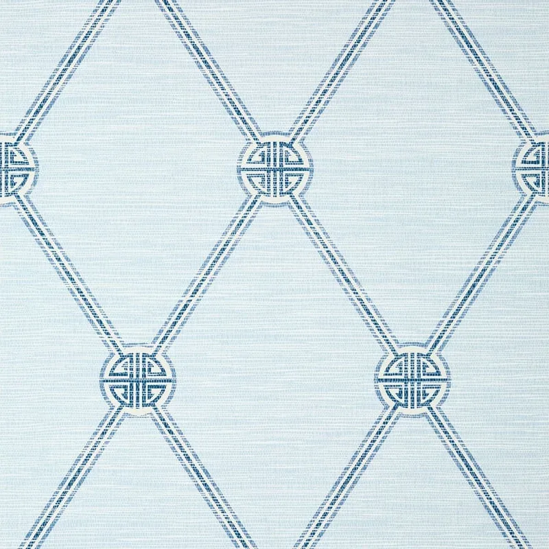 Turnberry Trellis Spa Blue Thibaut wallpaper by Wallpaper Twins