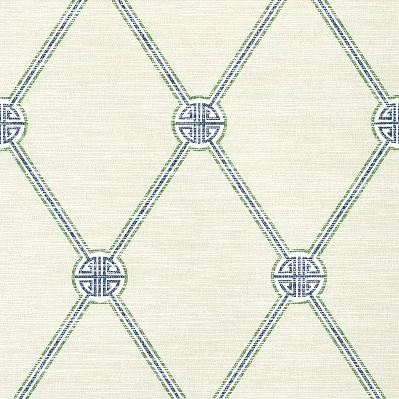 Turnberry Trellis Beige and Green Thibaut wallpaper by Wallpaper Twins