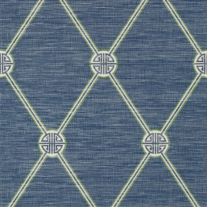 Turnberry Trellis Navy Thibaut wallpaper by Wallpaper Twins