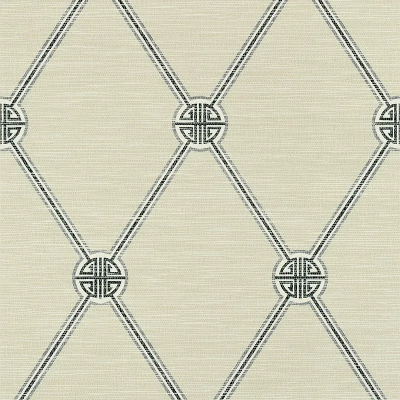 Turnberry Trellis Charcoal Thibaut wallpaper by Wallpaper Twins