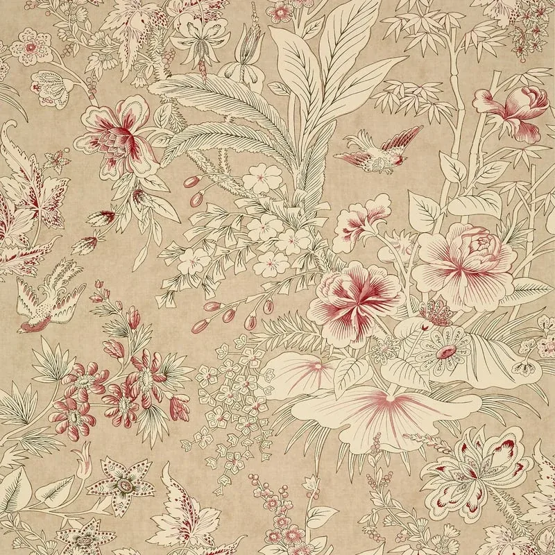 Rosalind Beige Thibaut wallpaper by Wallpaper Twins