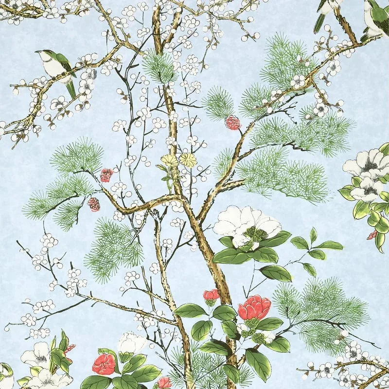 Katsura Spa Blue Thibaut wallpaper by Wallpaper Twins