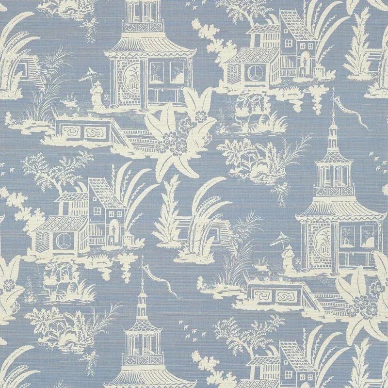 Empress Court Blue Thibaut wallpaper by Wallpaper Twins