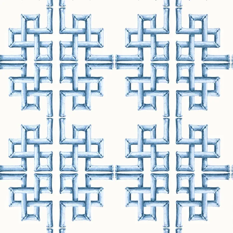 Boca Bamboo Blue Thibaut wallpaper by Wallpaper Twins