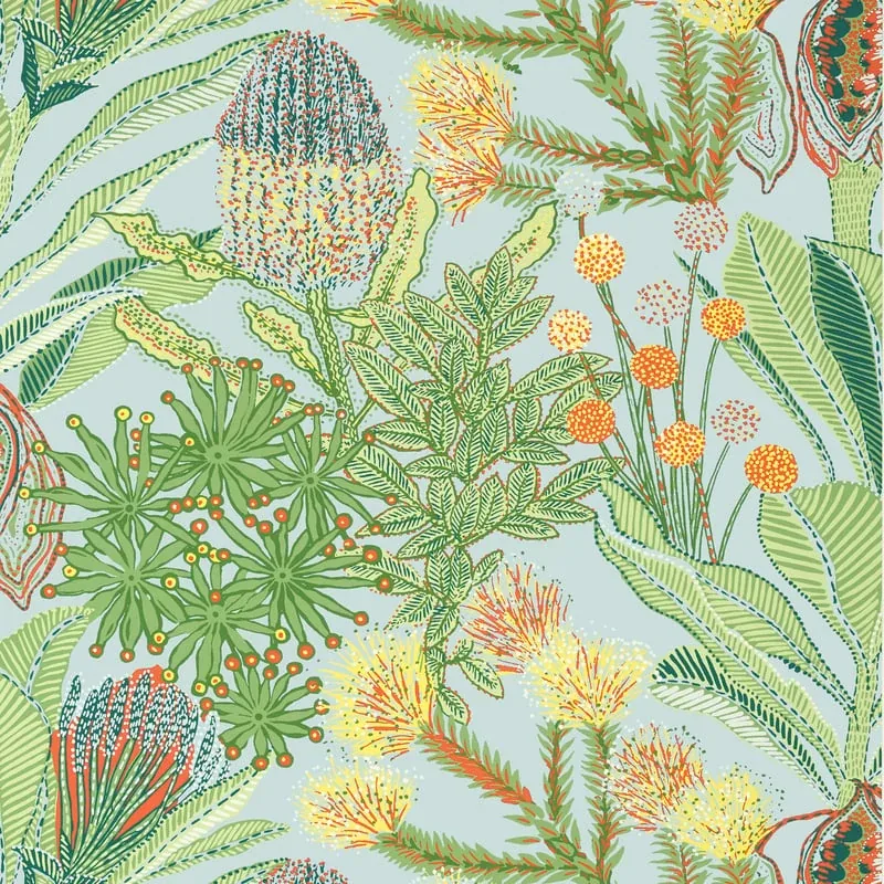 Protea Light Blue Thibaut wallpaper by Wallpaper Twins
