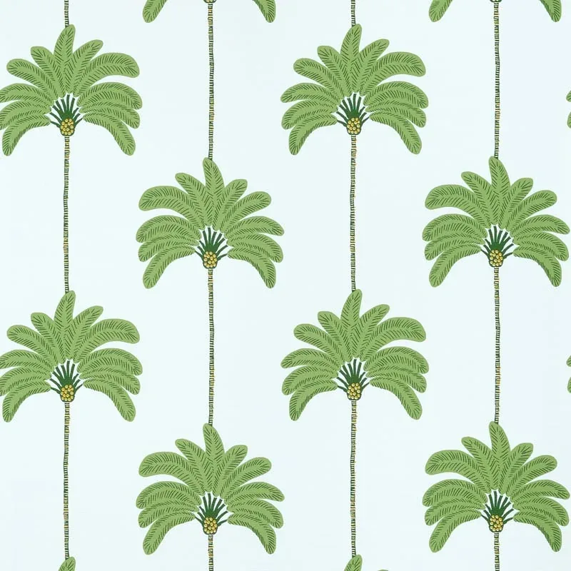 Sunset Boulevard Green and Blue Thibaut wallpaper by Wallpaper Twins