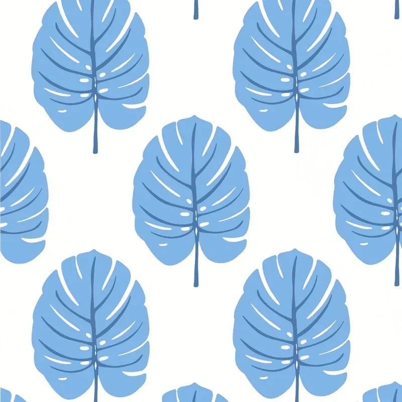 Monstera Blue Thibaut wallpaper by Wallpaper Twins