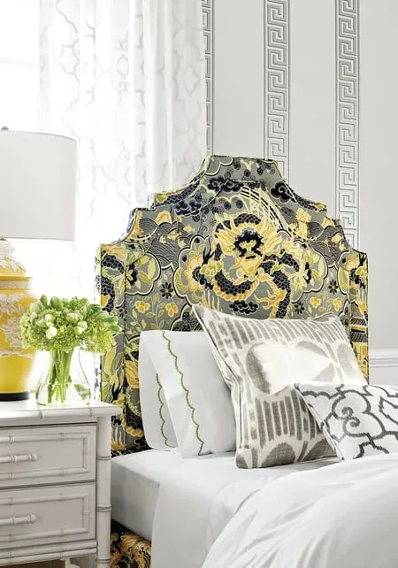 T14244 | Andreas Stripe - Metallic Silver on White room view
