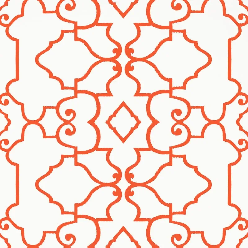 Ogden Coral Thibaut wallpaper by Wallpaper Twins