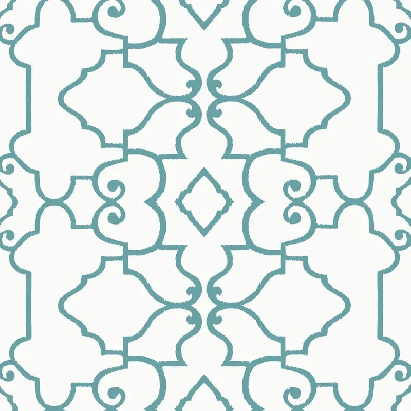 Ogden Turquoise Thibaut wallpaper by Wallpaper Twins