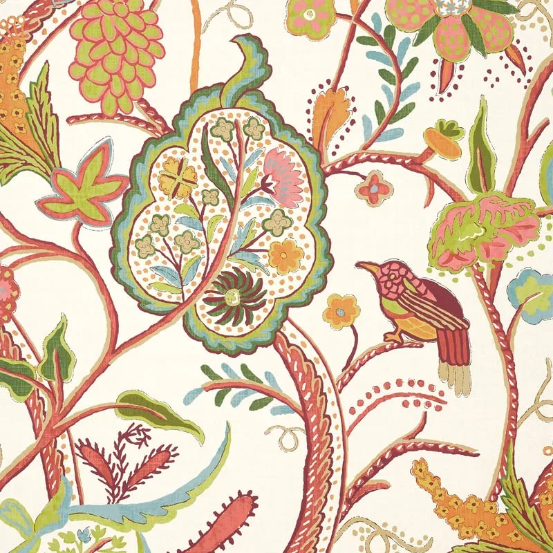 Windsor Cream and Red Thibaut wallpaper by Wallpaper Twins