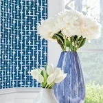Haven Navy Thibaut wallpaper by Wallpaper Twins