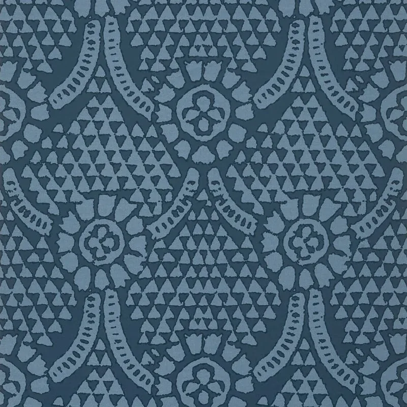 Chamomile Navy Thibaut wallpaper by Wallpaper Twins