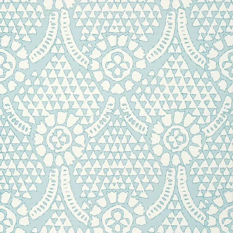 Chamomile Spa Blue Thibaut wallpaper by Wallpaper Twins