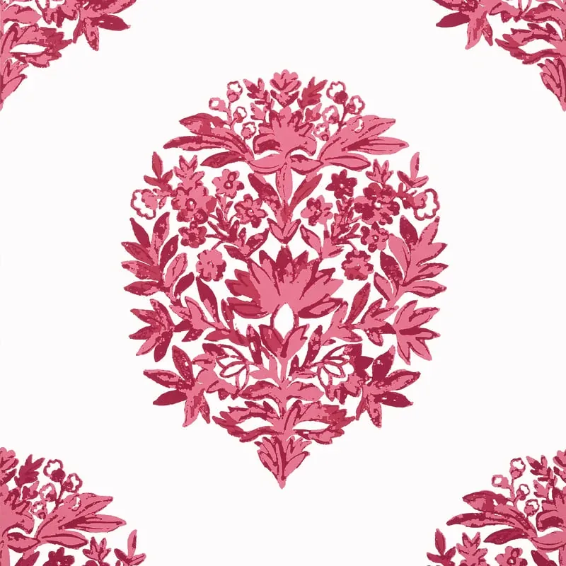 Ridgefield Pink Thibaut wallpaper by Wallpaper Twins