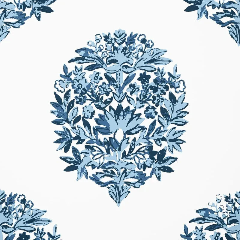 Ridgefield Blue Thibaut wallpaper by Wallpaper Twins