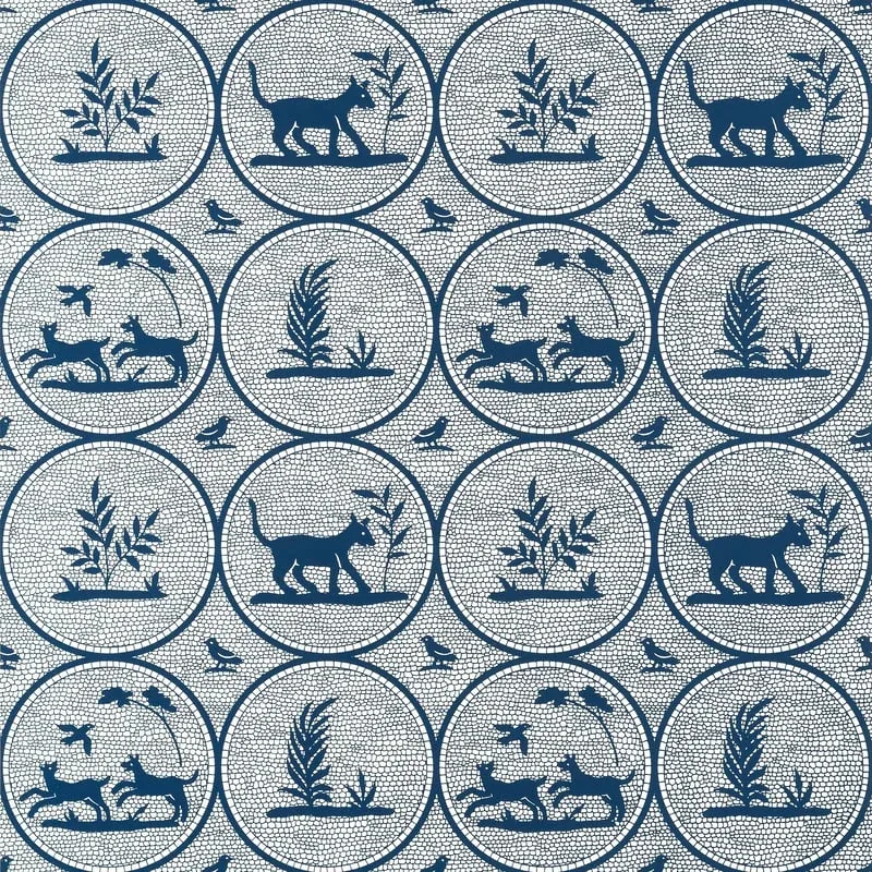 Dooley Navy Thibaut wallpaper by Wallpaper Twins