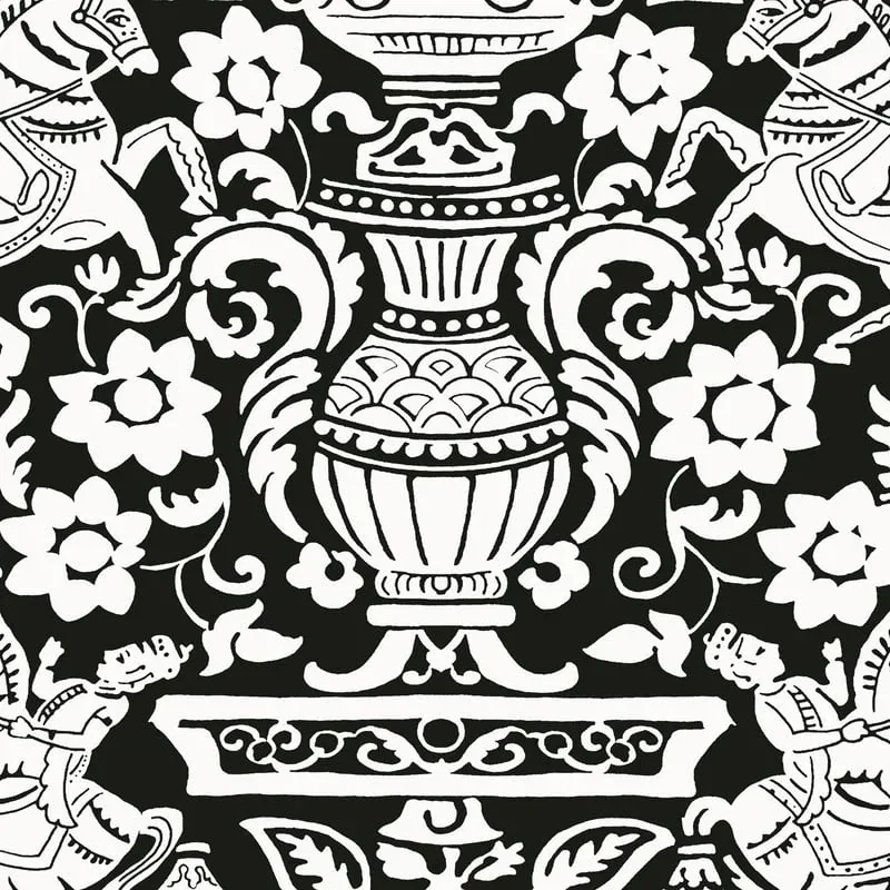 Galway Black Thibaut wallpaper by Wallpaper Twins
