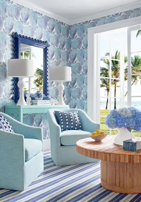 T15823 | Under The Sea - Turquoise and Plum room view
