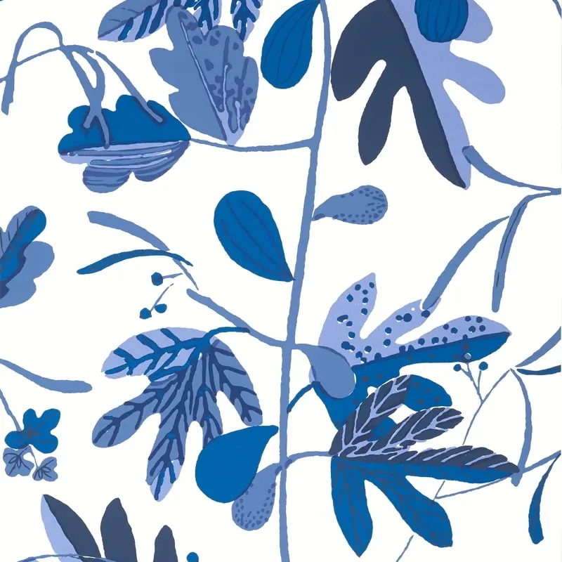 T16211 | Matisse Leaf - Blue and White