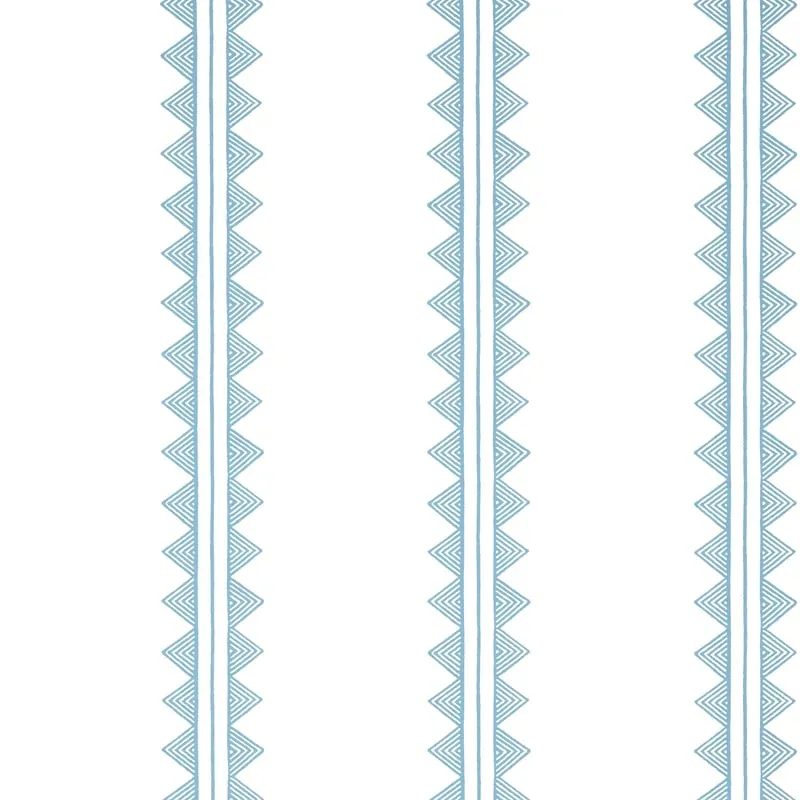 Agave Stripe French Blue Thibaut wallpaper by Wallpaper Twins