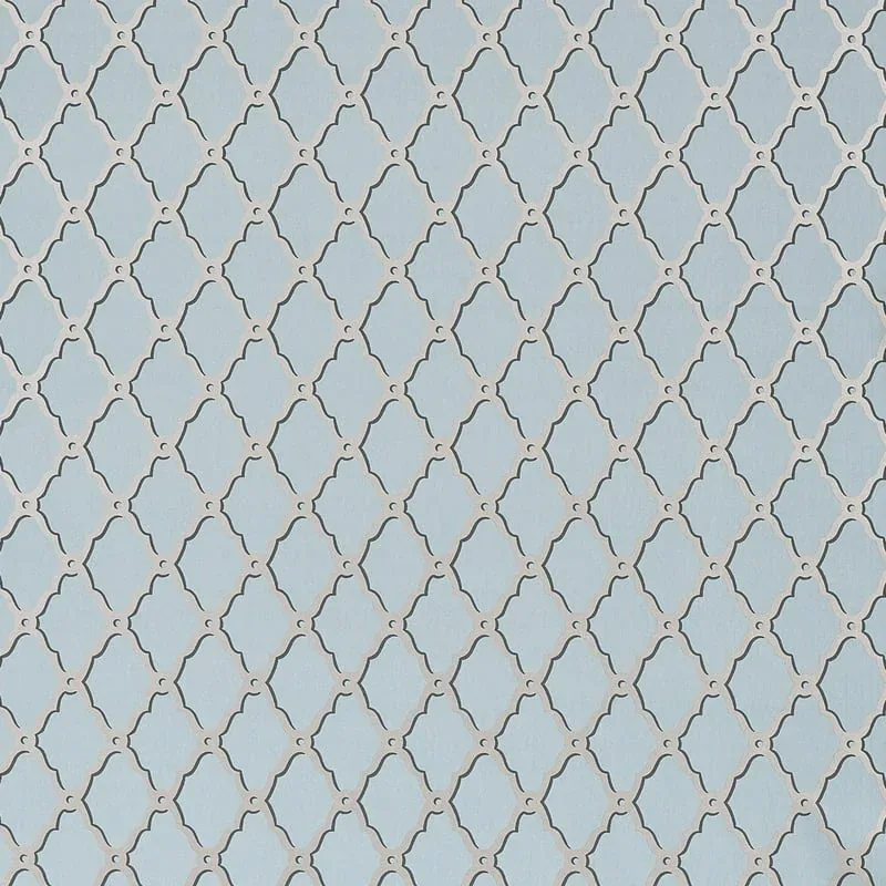 Rothbury Trellis Metallic on Slate Grey Thibaut wallpaper by Wallpaper Twins