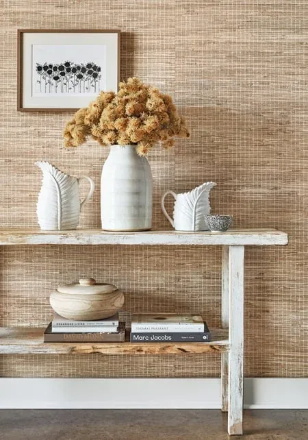 T24087 | Sutton Stripe - White on Natural room view