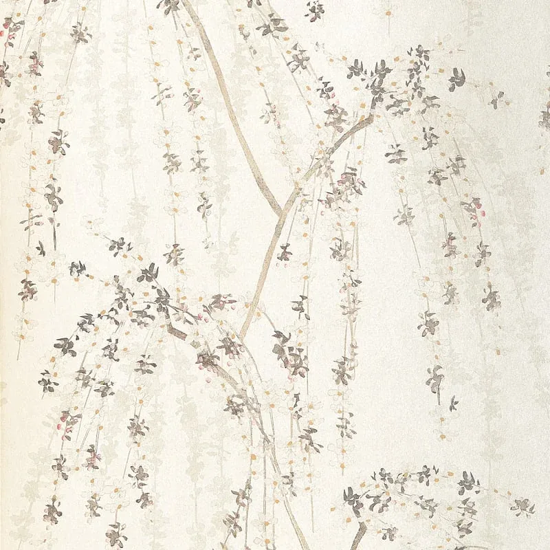 Weeping Blossom White Thibaut wallpaper by Wallpaper Twins