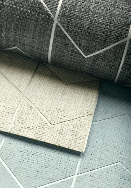 T27027 | Cordoza Weave - Spa Blue and Silver room view