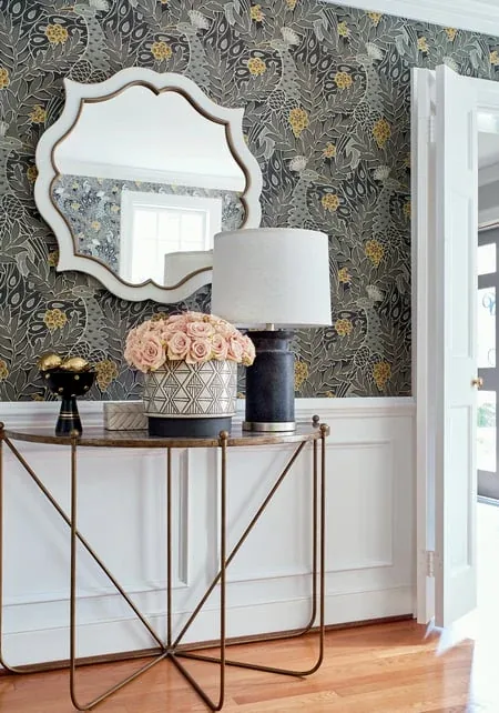 Desmond Black and Charcoal Thibaut wallpaper by Wallpaper Twins