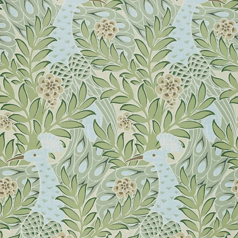 Desmond Aqua and Green Thibaut wallpaper by Wallpaper Twins
