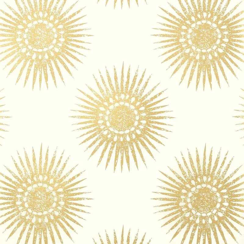 T35143 | Bahia - Metallic Gold on Cream