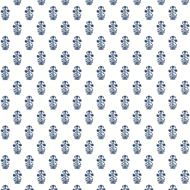 Corwin Navy on White Thibaut wallpaper by Wallpaper Twins